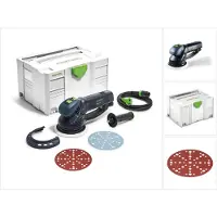 Festool RO 150 FEQ-Plus ROTEX Getriebe Exzenterschleifer 720W 5mm Hub ( 571805 ) im Systainer + 50x Schleifscheiben P40