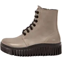 Art für Damen. 1151712EW003_039 Leder-Stiefeletten 1517 Brighton grau (39), 1 bis 3 cm, Reißverschluss, Lässig