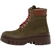 Art für Damen. 119671122003_0G3 Lederstiefeletten 1967 Amberes grün (39), 1 bis 3 cm, Reißverschluss, Lässig