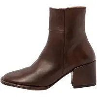 Neosens für Damen. 333741112003_012 Braune Lederstiefeletten S3374 (42), 5 bis 8 cm, Reißverschluss, Lässig