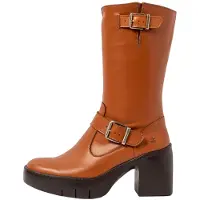Art für Damen. 1165711CB003_023 Lederstiefel 1657 braun (36), 3 bis 5 cm, Reißverschluss, Lässig