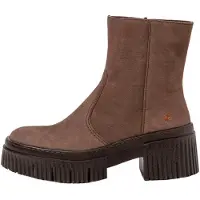 Art für Damen. 113741212003_012 Lederstiefeletten 1374 braun (40), 3 bis 5 cm, Reißverschluss, Lässig