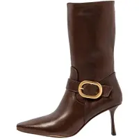 Neosens für Damen. 331971104003_012 Braune Lederstiefel S3197 (38), 8 bis 10 cm, Reißverschluss, Lässig