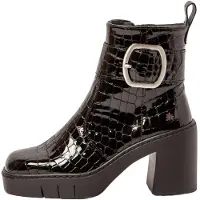 Art für Damen. 119791201003_001 Lederstiefeletten 1979 Berna schwarz (40), 5 bis 8 cm, Reißverschluss, Lässig