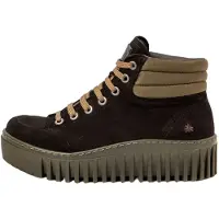 Art für Damen. 1153212Q9003_001 Leder-Stiefeletten 1532 Brighton schwarz (39), Wohnung, Wildleder, Schnürsenkel, Lässig