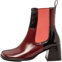 Art für Damen. 1170711PD003_008 Leder-Stiefeletten 1707 Verona kastanienbraun (41), Rot, 3 bis 5 cm, Keine, Lässig