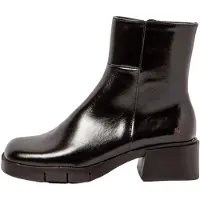 Art für Damen. 112841201003_001 Lederstiefeletten 1284 Warsaw schwarz (36), 3 bis 5 cm, Reißverschluss, Lässig