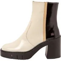 Art für Damen. 1197413ES003_0MU Lederstiefeletten 1974 Berna beige (42), 5 bis 8 cm, Reißverschluss, Lässig