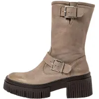 Art für Damen. 1139711EW003_039 Lederstiefel 1397 York grau (41), 3 bis 5 cm, Reißverschluss, Lässig
