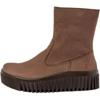 Art für Damen. 115311412003_012 Lederstiefeletten 1531 braun (37), 8 bis 10 cm, Reißverschluss, Lässig