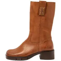 Art für Damen. 112861123003_023 Lederstiefel 1286 Warschau braun (36), 3 bis 5 cm, Reißverschluss, Lässig
