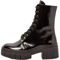 Art für Damen. 113751401003_001 Leder-Stiefeletten 1375 York schwarz (37), 3 bis 5 cm, Reißverschluss, Lässig