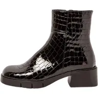 Art für Damen. 112841301003_001 Lederstiefeletten 1284 Warsaw schwarz (41), 3 bis 5 cm, Reißverschluss, Lässig