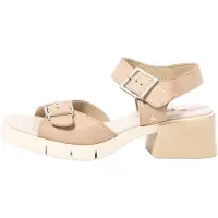 Art für Damen. 1206111ZZ003_020 Ledersandalen 2061 beige Roma (42), 5 bis 8 cm, Schnalle, Klassisch