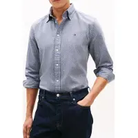 Tommy Hilfiger Flex Dobby Sf Shirt Carbon Navy Größe: L | Casual hemden Outlet | Herren | Blau