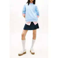 Tommy Hilfiger Regular Ess Logo Crew Light Powdery Blue Größe: XXS | Longsleeves Outlet | Damen | Blau