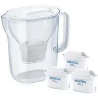 Brita Style Essential Filterkanne + 3 MaxtraPro PP-Kartuschen (weiß)