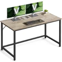 Vasagle Tisch, Computertisch, Bürotisch, 120 x 60 x 76 cm, für Arbeitszimmer, Schlafzimmer, Wohnzimmer, Greige meliert-tintenschwarz LWD039B02V1