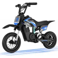 RCB R9X PRO Elektro Motorrad Kinder, Elektromotorrad mit 350W Motor, 16KM Lange Reichweite, Bunte Lichter, Moto Cross für Kinder von4–12 Jahren