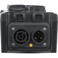 SHOWGEAR Stromverteiler PowerBOX 4 True1 mit Powercon True1 Ein-/Ausgang und 4 Schuko-Ausgängen, 10A, IP20