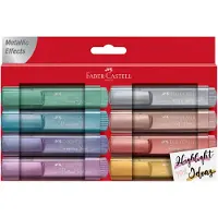Faber-Castell TL 46, 8 Stück(e), Blau, Braun, Grau, Rose, Türkis, Violett, Meißel, Kunststoff, Tinte auf Wasserbasis, Fensterbox