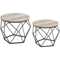 Vasagle Couchtisch 50 x 40.6 cm, Grau / Schwarz