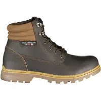 Carrera Herren Schnürstiefel in Braun mit Kontrastdetails und Logo-Design