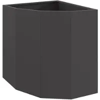 vidaXL Eckpflanzer Schwarz 45 x 45 x 50 cm Stahl