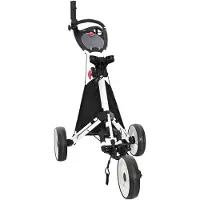 vidaXL Golf-Dolly Schwarz und Weiß Aluminium Klappbar