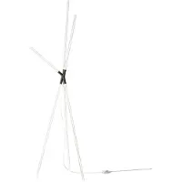 Zafferano Elegante schwarze Aluminium-Dreibein-Stehleuchte, 36-W-LED mit einstellbarer Farbtemperatur (2200-3000 K), modernes, skulpturales Design