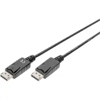 Digitus ASM AK-340103-050-S DisplayPort cable with clips 1080p 60Hz FHD Type DP / DP M / M black 5m