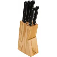 TEXTILOMANIE SOLA KNIFE Messerset im Holzblock, 6-teilig.