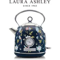 Laura Ashley Wasserkocher 1,7 l 3000 W – Temperaturanzeige – Edelstahl – Kabellos – Elveden Navy