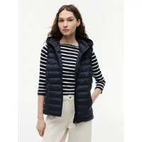 Tommy Hilfiger Steppweste "LW PADDED GLOBAL STRIPE VEST" Global Serie TH WOMEN, abnehmbare Kapuze, Übergangsweste