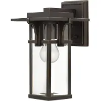 HINKLEY Elstead Manhattan Außen-Wandleuchte E27 30cm Ölgeriebene Bronze IP44