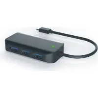 M-Cab USB-C 3.1 HUB - 3xUSB-A, 1xUSB-C, USB 3.2 Gen 1 (3.1 Gen 1) Type-C, USB 3.2 Gen 1 (3.1 Gen 1) Type-A, 5000 Mbit/s, Schwarz
