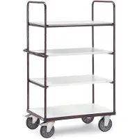 Fetra 9301, Stahl, Transportwagen, Grau, 600 kg, 4 Rad/Räder, 20 cm