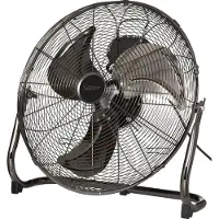 Sygonix Bodenventilator Ventilator Lüfter Schwarz 120 W Metall 45cm Aluminium838