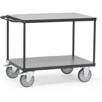 Fetra Tischwagen 600 kg LxB 1.000 x 600 mm, 2 Böden - Grey Edition