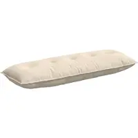 vidaXL Rücken Kissen Beige 140 x 50 cm Mikrofaserstoff