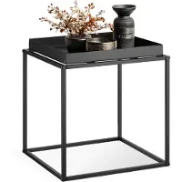 TecTake - Beistelltisch Cambridge 40x40x44cm - schwarz - 404180