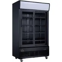 A&S polarny Getränkekühlschrank Gewerbekühlschrank 1013l 2 Glastüren 1200 x 730 x 2036 mm schwarz