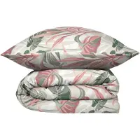Schiesser Bettwäscheset Camilla | Floral | Renforcé | 2-teilig | 100% Baumwolle | Angenehm weich & glatt | YKK-Reißverschluss | 155x220 cm + 80x80 cm | Rosa