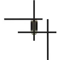 Maytoni Moderne Wandleuchte Halo LED incl. in Schwarz aus Aluminium 24 W für Küche, Schlafzimmer, Wohnzimmer, Esszimmer, Lobby