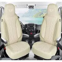 BREMER SITZBEZÜGE Wohnmobil Sitzbezüge & Schonbezüge für Fiat Ducato Citroen Jumper Peugeot Boxer | Passgenaue Vordersitzbezüge | Teilintegriert, Kastenwagen & Alkoven | Sitzbezug Fahrer & Beifahrersitz