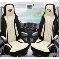 BREMER SITZBEZÜGE Wohnmobil Sitzbezüge & Schonbezüge für Ford Nugget Transit Custom | Passgenaue Vordersitzbezüge | Teilintegriert, Kastenwagen & Alkoven | Sitzbezug Fahrer & Beifahrersitz
