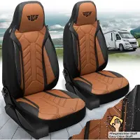 BREMER SITZBEZÜGE Wohnmobil Sitzbezüge & Schonbezüge für Knaus BOXLIFE PRO / XL Camper Van | Passgenaue Vordersitzbezüge | Teilintegriert, Kastenwagen & Alkoven | Sitzbezug Fahrer & Beifahrersitz