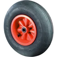 BS Rollen Luftrad D10.400 Gummi schwarz Gleitlager 400mm 250kg