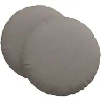 vidaXL Sitzkissen 2 stk. Stoff Taupe Ø60 x 21 cm