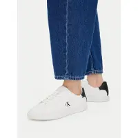 Calvin Klein Low Pro Cup Laceup Leather Shoes Bright White/black Größe: 38 | Trainers Outlet | Damen | Weiß